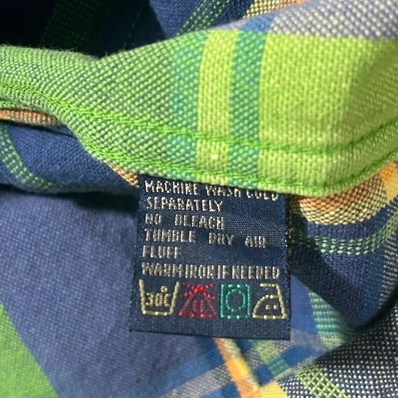 Roper size S button up tightly woven midweight cotton plaid EUC - Picture 7 of 10